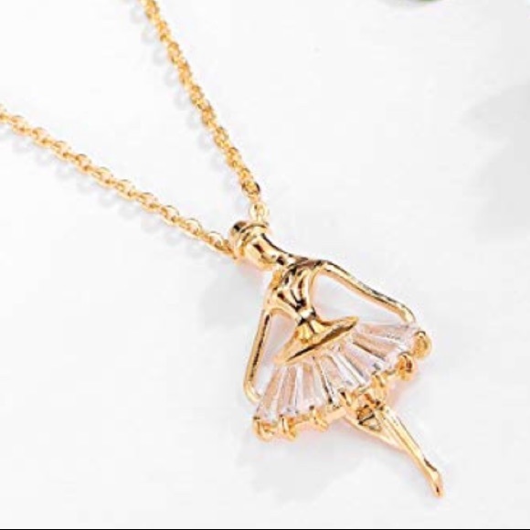 Dancer Ballerina  Jewelry 18K Gold Necklace - Picture 4 of 5